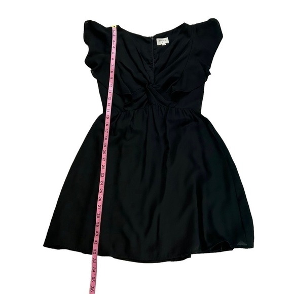 Everly Black Flutter Sleeve Dress - Picture 9 of 11
